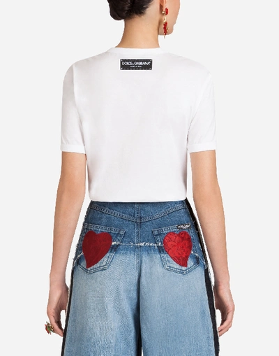 Shop Dolce & Gabbana Cotton T-shirt With Patches