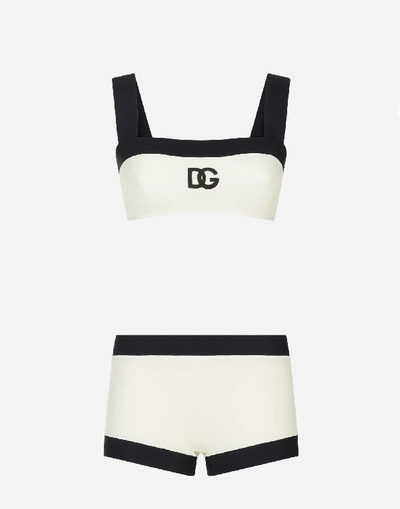 Shop Dolce & Gabbana “panties” Bikini With Logo