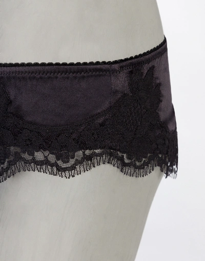 Shop Dolce & Gabbana Briefs In Satin With Lace