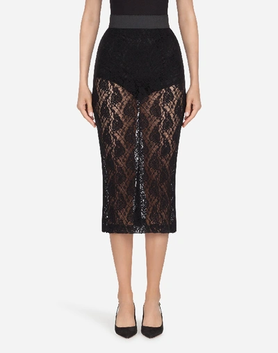 Shop Dolce & Gabbana Lace Skirt