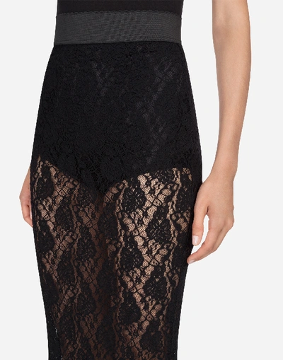 Shop Dolce & Gabbana Lace Skirt