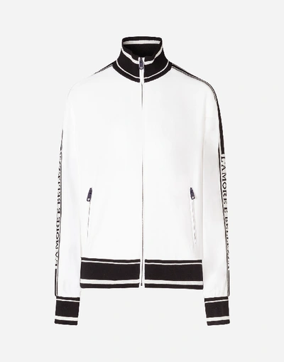 Shop Dolce & Gabbana Viscose Sweatshirt In White
