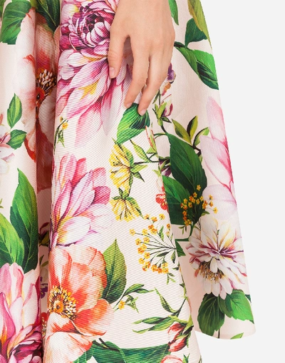 Shop Dolce & Gabbana Floral-print Mikado Midi Skirt In Floral Print