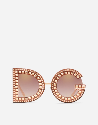 Dolce & Gabbana Dg Glitter Sunglasses In Pink