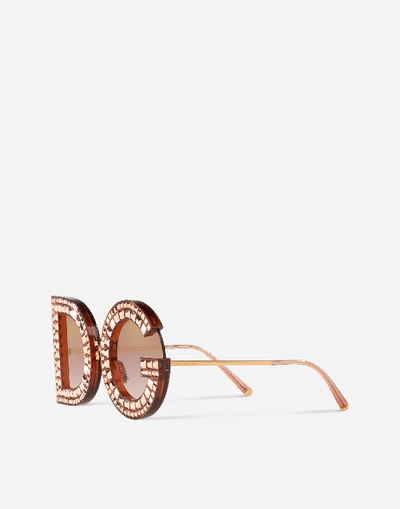 Dolce & Gabbana Dg Glitter Sunglasses In Pink