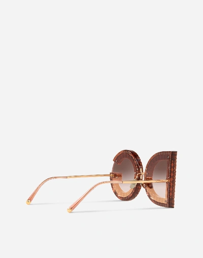 Dolce & Gabbana Dg Glitter Sunglasses In Pink