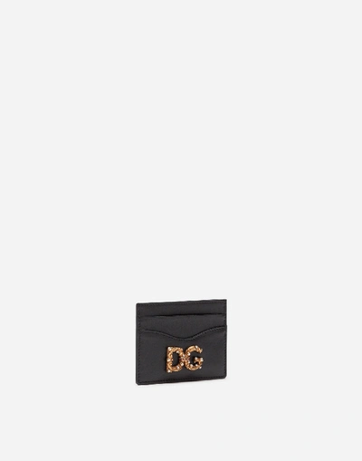 Shop Dolce & Gabbana Dg Amore Calfskin Card Holder
