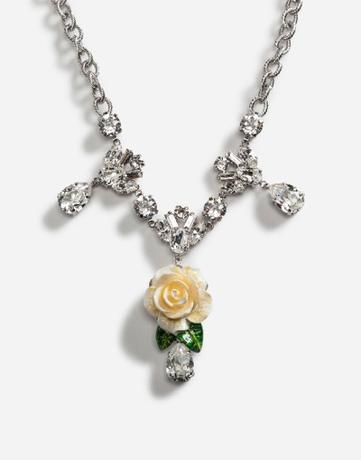 Shop Dolce & Gabbana Pendant Necklace In Silver