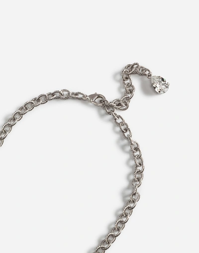 Shop Dolce & Gabbana Pendant Necklace In Silver