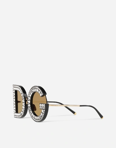 Shop Dolce & Gabbana Dg Glitter Sunglasses