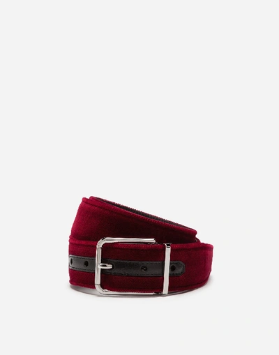 Shop Dolce & Gabbana Velvet Belt