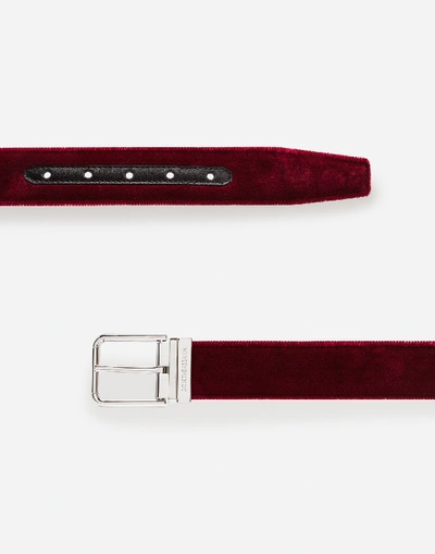 Shop Dolce & Gabbana Velvet Belt