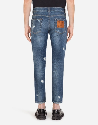 Shop Dolce & Gabbana Stretch Slim-fit Jeans