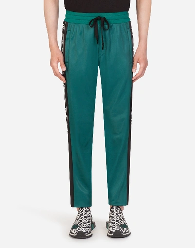 Shop Dolce & Gabbana Jersey Jogging Pants In Multicolor