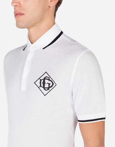 Shop Dolce & Gabbana Cotton Polo-shirt With Dg Logo