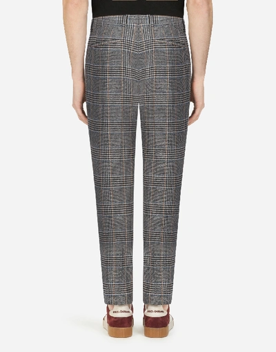 Shop Dolce & Gabbana Glen Plaid Wool Pants