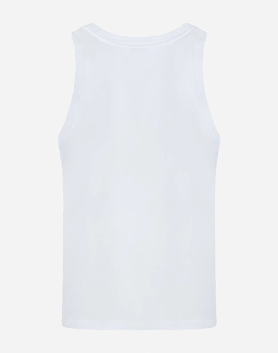 Shop Dolce & Gabbana Bi-pack Tank Top In Stretch Cotton