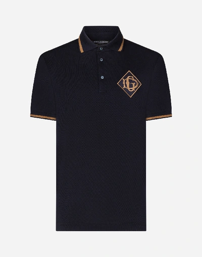 Shop Dolce & Gabbana Cotton Polo-shirt With Dg Logo