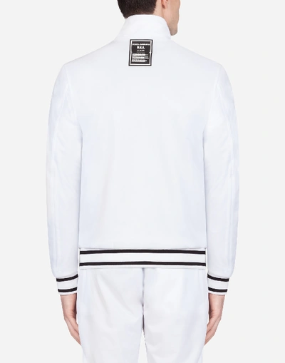 Shop Dolce & Gabbana Zip-up Sweater With Patch