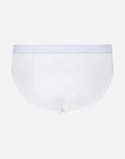 Shop Dolce & Gabbana Mid-rise Briefs In Two-way Stretch Cotton Jersey