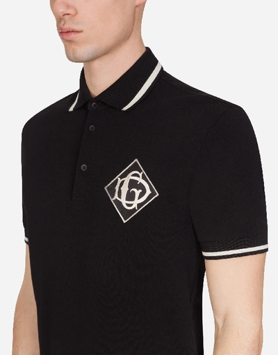 Shop Dolce & Gabbana Cotton Polo-shirt With Dg Logo