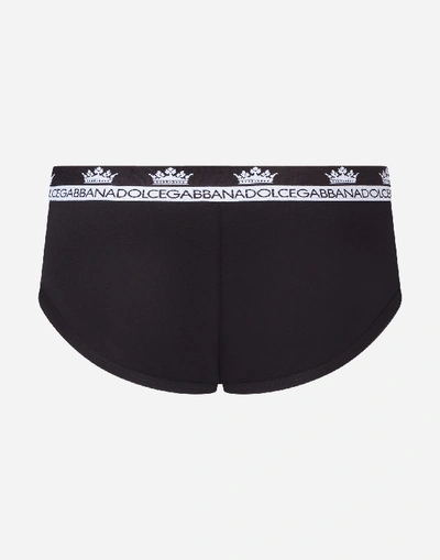 Shop Dolce & Gabbana Brando Briefs In Two-way Stretch Cotton Jersey