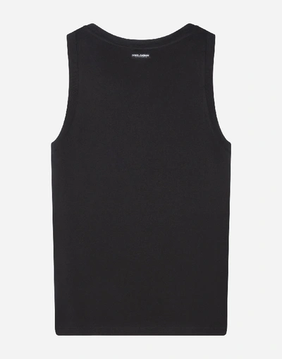 Shop Dolce & Gabbana Bi-pack Tank Top In Stretch Cotton