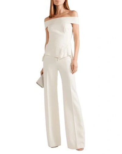 Shop Roland Mouret Jumpsuit/one Piece In Ivory