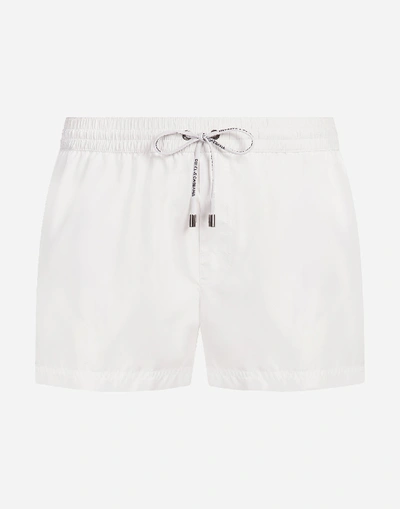 Shop Dolce & Gabbana Short Swimming Trunks In White