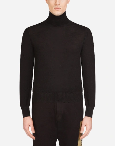Shop Dolce & Gabbana High Neck Cashmere Sweater
