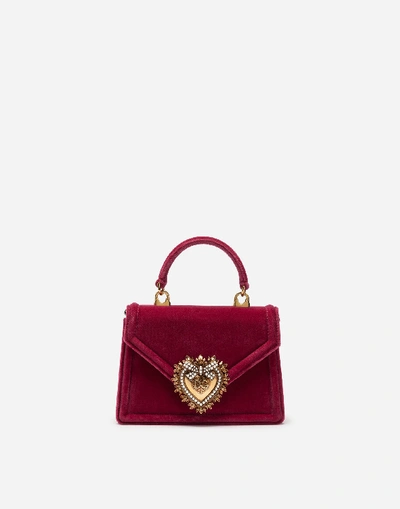 Shop Dolce & Gabbana Small Velvet Devotion Bag