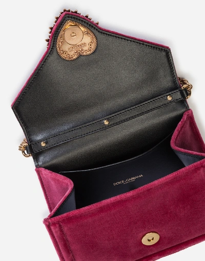 Shop Dolce & Gabbana Small Velvet Devotion Bag