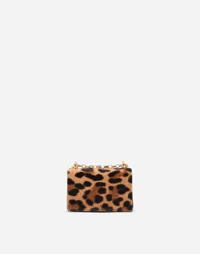 Shop Dolce & Gabbana Dg Girls Micro Bag In Leopard-print Pony Hair