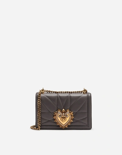Shop Dolce & Gabbana Medium Devotion Bag In Quilted Nappa Leather