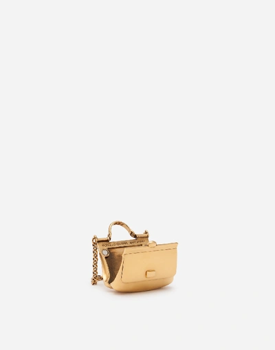 Shop Dolce & Gabbana Metal Micro-bag In Gold