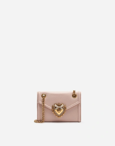 Shop Dolce & Gabbana Mini Devotion Bag In Smooth Calfskin