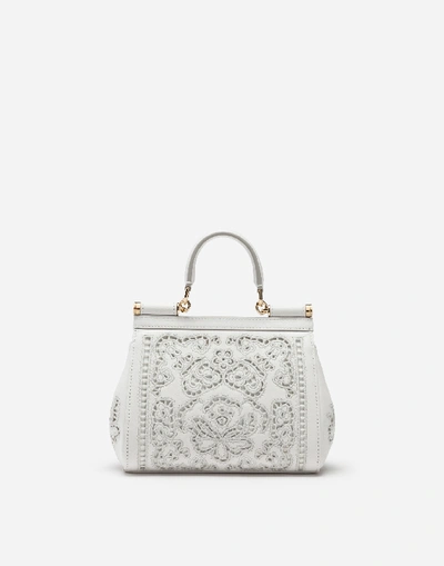 Shop Dolce & Gabbana Small Sicily Bag In Intaglio Nappa Leather