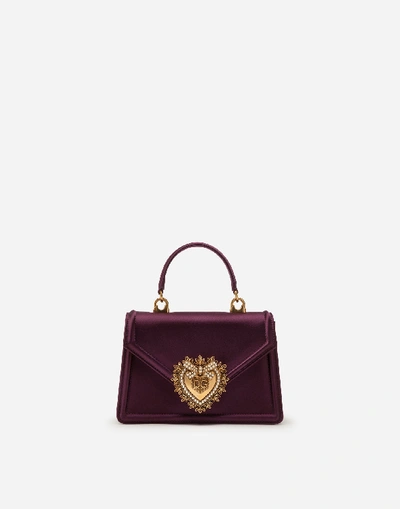 Shop Dolce & Gabbana Small Satin Devotion Bag