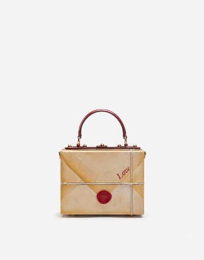 Shop Dolce & Gabbana Dolce Box Bag In Inlaid Wood In Multicolor