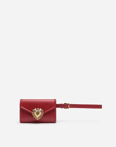 Shop Dolce & Gabbana Devotion Fanny Pack In Plain Calfskin