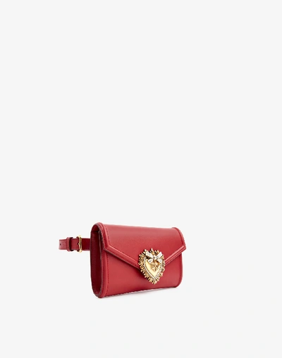 Shop Dolce & Gabbana Devotion Fanny Pack In Plain Calfskin