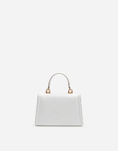 Dolce & Gabbana Small Devotion Metallic Leather Top Handle Bag