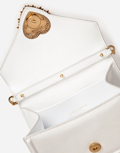 Dolce & Gabbana Small Devotion Metallic Leather Top Handle Bag