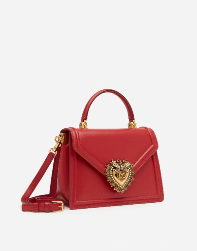 Shop Dolce & Gabbana Medium Devotion Bag In Smooth Calfskin