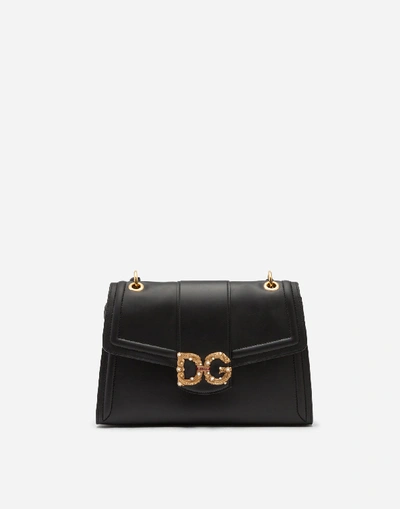 Shop Dolce & Gabbana Large Calfskin Dg Amore Bag