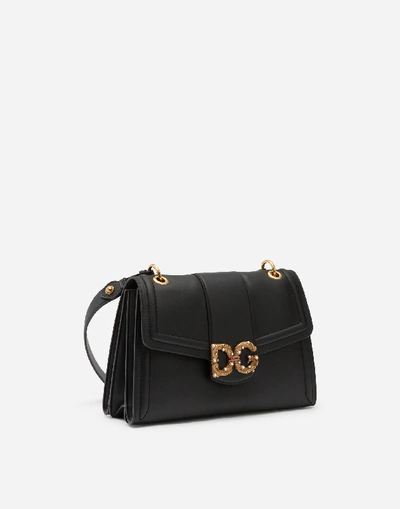 Shop Dolce & Gabbana Large Calfskin Dg Amore Bag