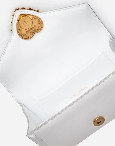 Shop Dolce & Gabbana Devotion Fanny Pack In Plain Calfskin In White