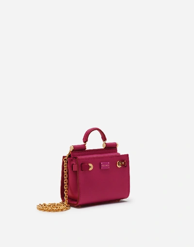 Shop Dolce & Gabbana Calfskin Sicily 62 Micro Tote Bag