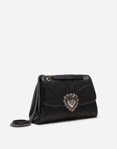 Shop Dolce & Gabbana Large Devotion Shoulder Bag In Quilted Nappa Leather