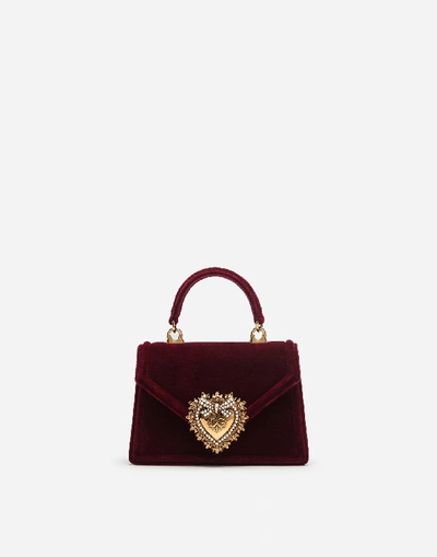 Shop Dolce & Gabbana Small Velvet Devotion Bag